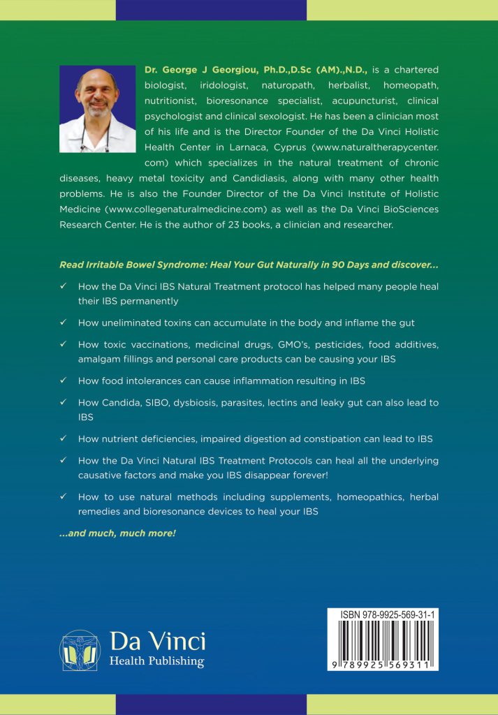 Back cover of Irritable Bowel Syndrome: Heal Your Gut Naturally in 90 Days!