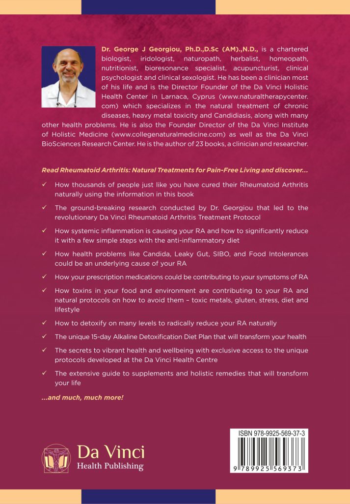Back cover of Rheumatoid Arthritis: Natural Approaches to Pain-Free Living