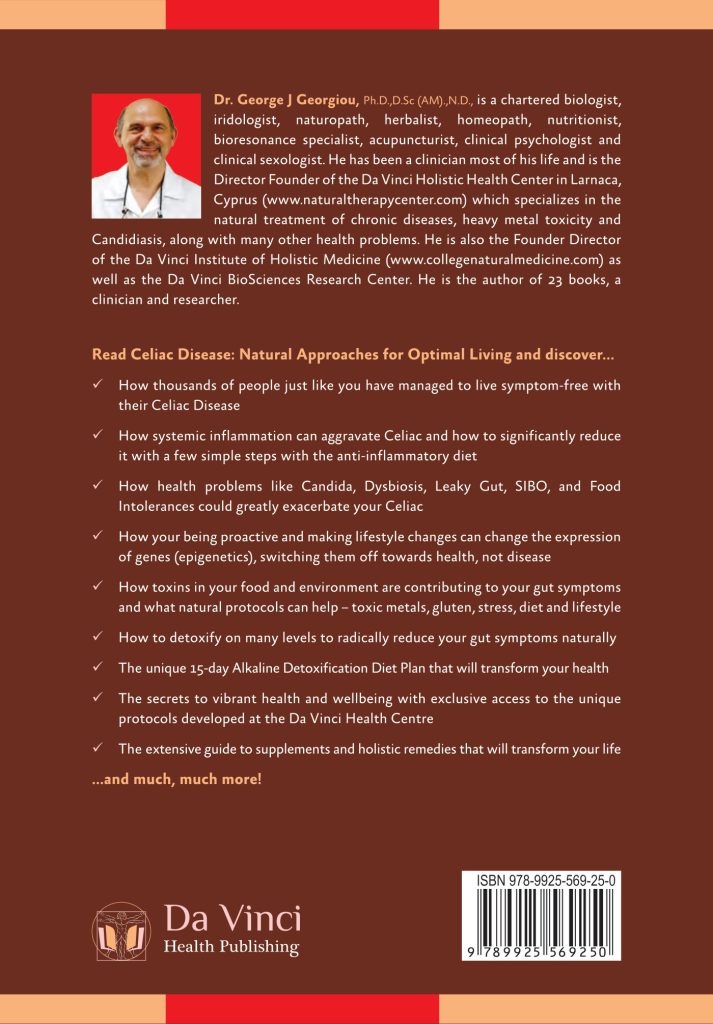 Back cover of Celiac Disease: Natural Approaches for Optimal Living
