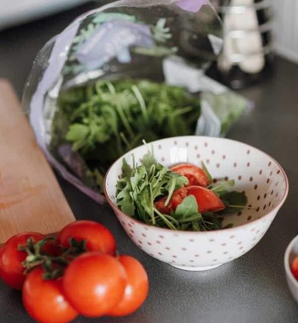 A light salad of fresh vegetables