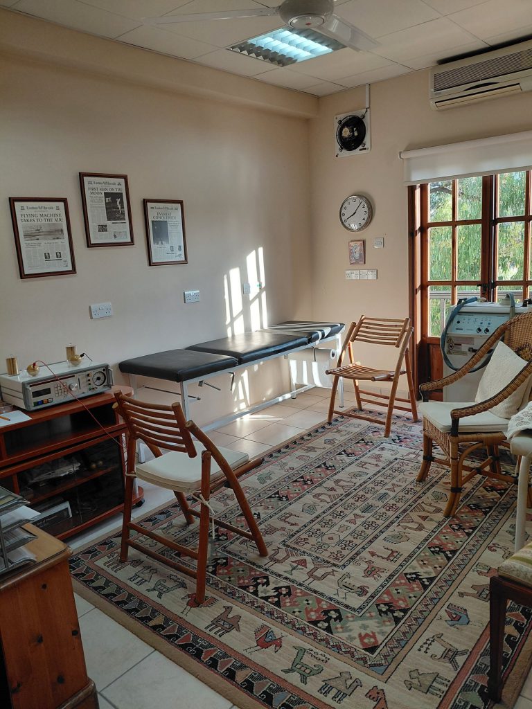 A treatment room at the Da Vinci Centre, seen from above